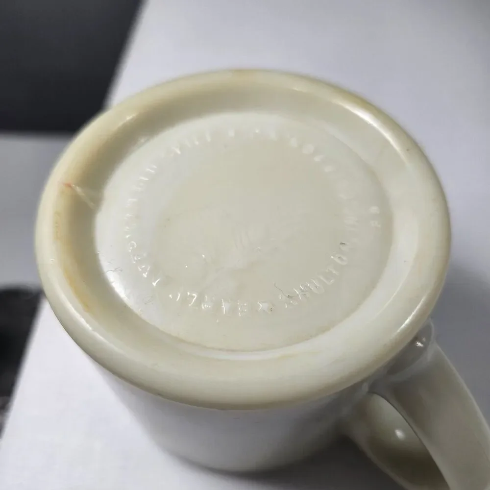 VTG Shaving Mug Old Spice Ship Friendship Custard Glass Shulton EARLY AMERICAN